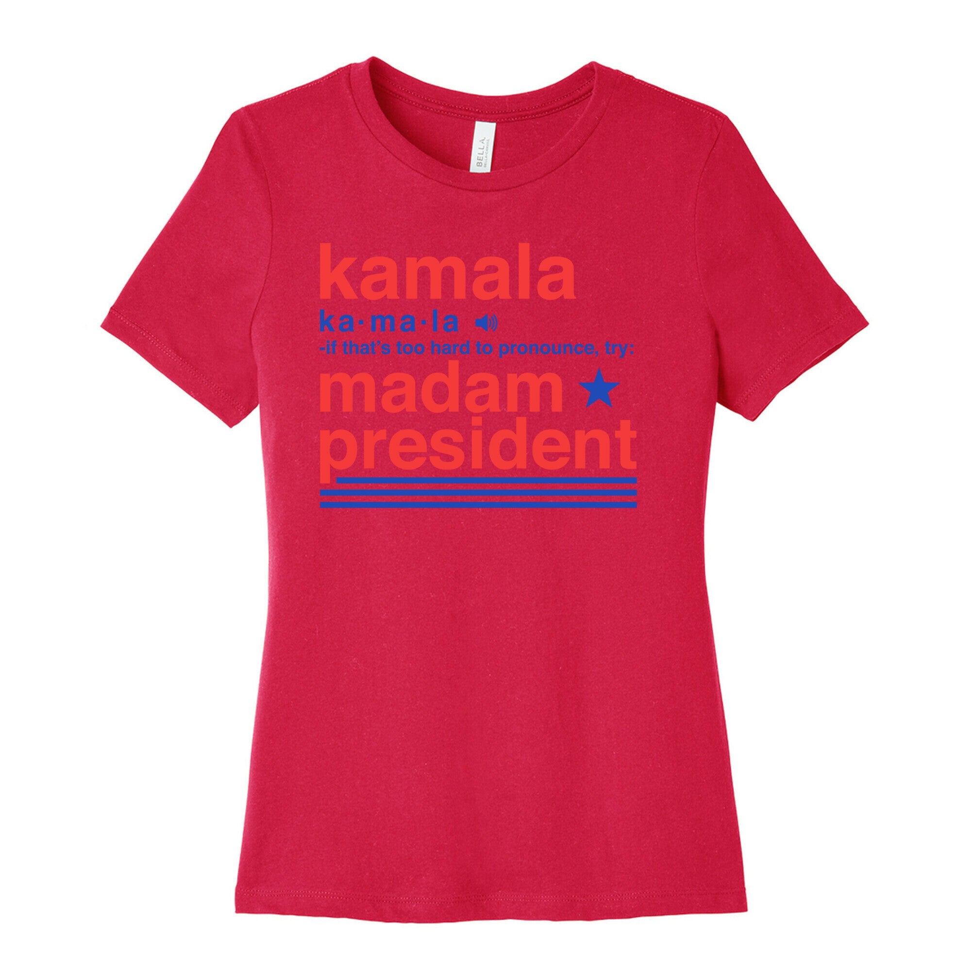 Kamala Harris Madam President Womens Cotton Tee